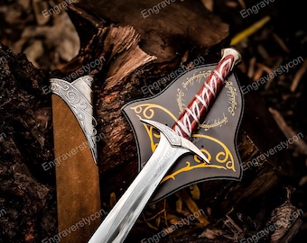 Handmade Sting Sword of Frodo, The Hobbit Cosplay Sword Replica, Personalized gift for him