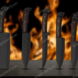 Hand Forged Damascus Steel Chef Knife Set, Kitchen Knives | Chef Knive Set, Handmade 5 Pcs Luxury Damasuc Knife Gift for him, Gifts for her