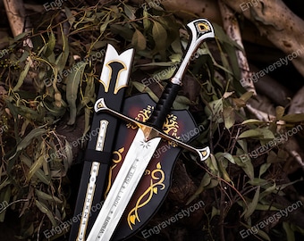 Anduril Sword Of Aragorn, Narsil Cosplay Swords Replica, Medieval Gift for boyfriend