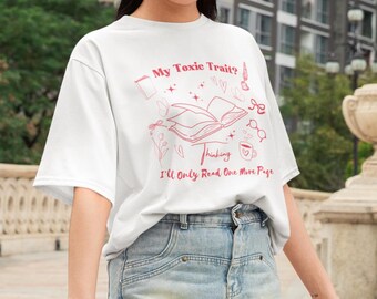 T-shirt boekenliefhebber, leesgrage katoenen t-shirt, readershirt, boekenclub-T-shirt, BookTok-cadeau voor haar