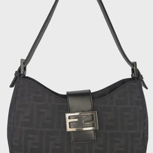 Vintage Fendi Zucca Shoulder Bag – Monogram Canvas – Authentic Designer Bag