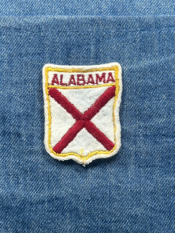Alabama State Flag Collectable Patch: Red Shield … - image 1