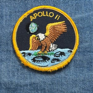 Apollo 11 Patch: Gold Border - NASA Space Mission Accessory