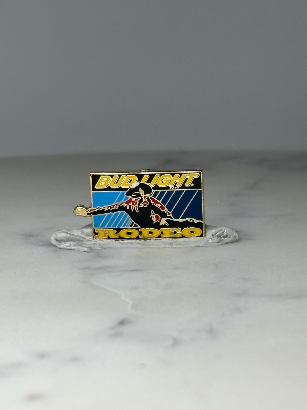 Vintage Bud Light Rodeo Enamel Pin: Gold Tone - 1990s Promo Accessory ...