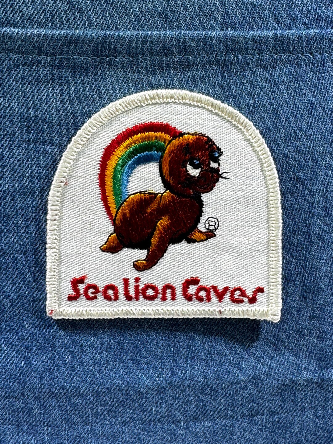 Sea Lion Caves Collectable Patch: Iron-on Rainbow Design - Vintage ...