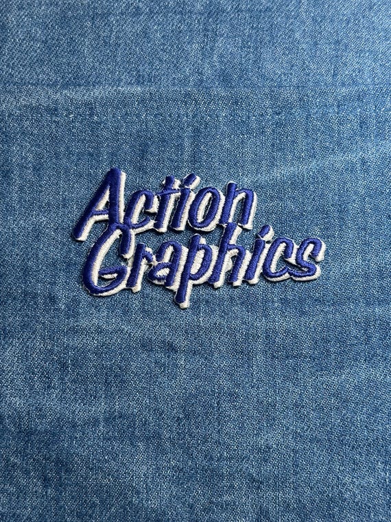 Action Graphics Collectable Patch: Blue & White S… - image 1