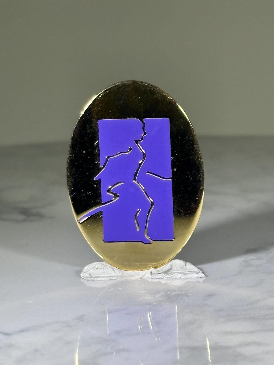 Women's Sports Foundation Pin: Gold & Purple Enamel - Retro Art Sport ...