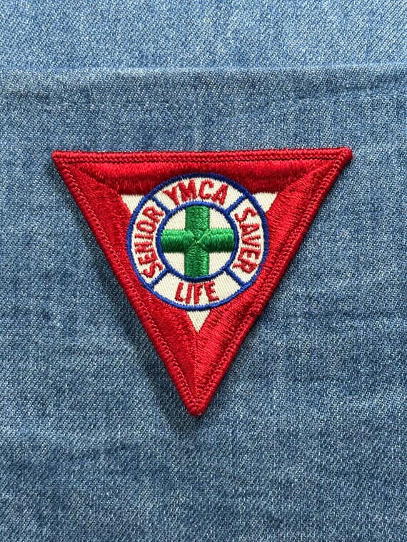 YMCA Services Saves Life Patch: Red Triangle - Li… - image 1