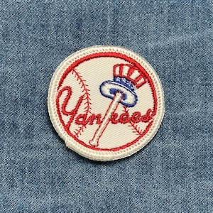 Vintage Yankees Sew on Patch: Red White Blue - Vintage Baseball Accessory