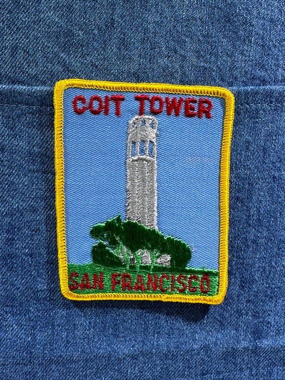 Coit Tower Collectable Patch: Sew-On Colorful Fin… - image 1