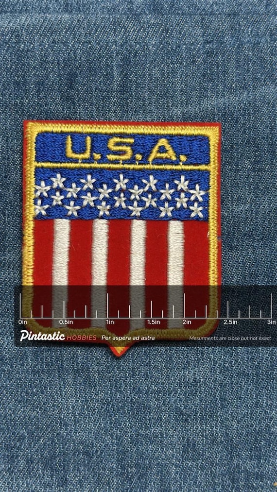 Red Blue White With Badge Flag