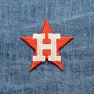 Houston astros collectable patch: red star design - retro sports accessory