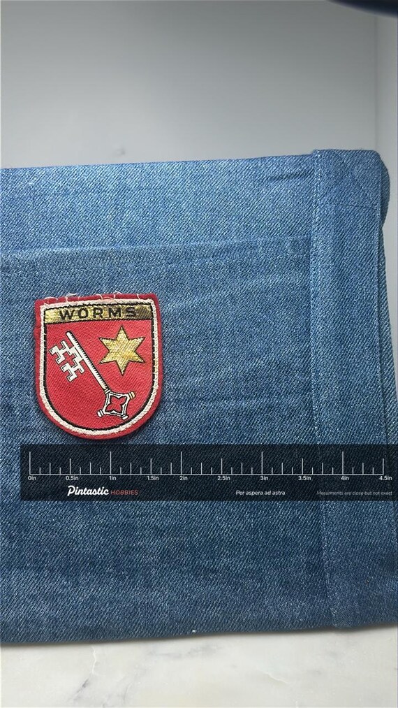 Worms Germany Collectable Patch: Red & Gold Shiel… - image 2