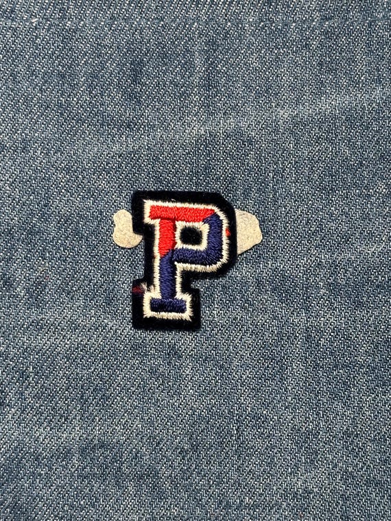 Varsity Letter P Collectable Patch: Red White Blu… - image 1