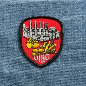 Vintage Ohio Souvenir Patch: Factory & Agriculture Design - State Collectible Badge