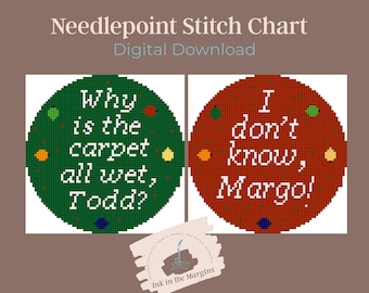 National Lampoon’s Christmas Vacation Needlepoint Ornament Chart Duo | Instant Download/PDF Chart