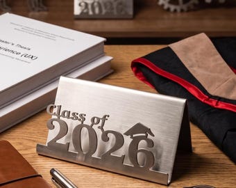 Class of 2026 Metal Card Display Stand | Unique Graduation Gift