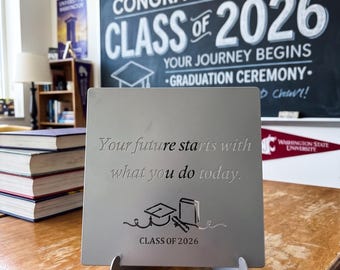 Class of 2026 Inspiring Quote Metal Decor Set, Unique Graduation Gift for graduates