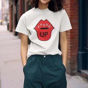 Speak Up&quot; Bold Lips Graphic T-Shirt | Unisex t-shirt