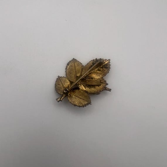 Flora Danica Sterling Silver Gilt Rosebud Brooch View 6