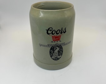 Vintage Coors Extra Dry Banquet Stengods Öl Stein