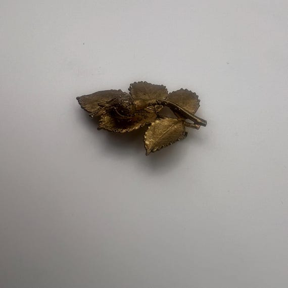 Flora Danica Sterling Silver Gilt Rosebud Brooch View 4
