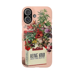 Copy of Floral Kindness Phone Case | Inspirational Slim Case, Flower Design, Gift for Friends, Motivational Case, Cute Tech Accessory
