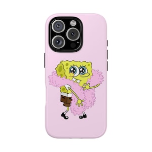 Cute Pink SpongeBob Phone Case, Fun Gift for Everyone, Cartoon Character Accessory, Quirky Phone Cover, Unique Birthday Present