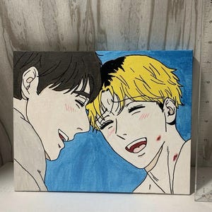 Pintura en lienzo de BJ Alex Chanwoo X MD Yaoi BL