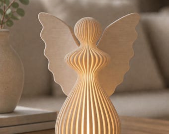 Angel Night Light | Minimalist Angel Lamp | Spiritual Home Decor | Cozy Aesthetic Light | Small Angel Gift | Bedroom Decor