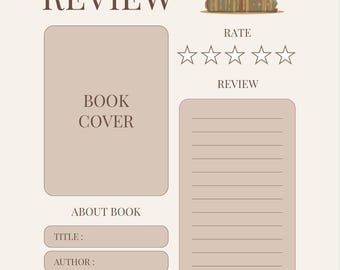 Book Review Printable | Reading Journal Page