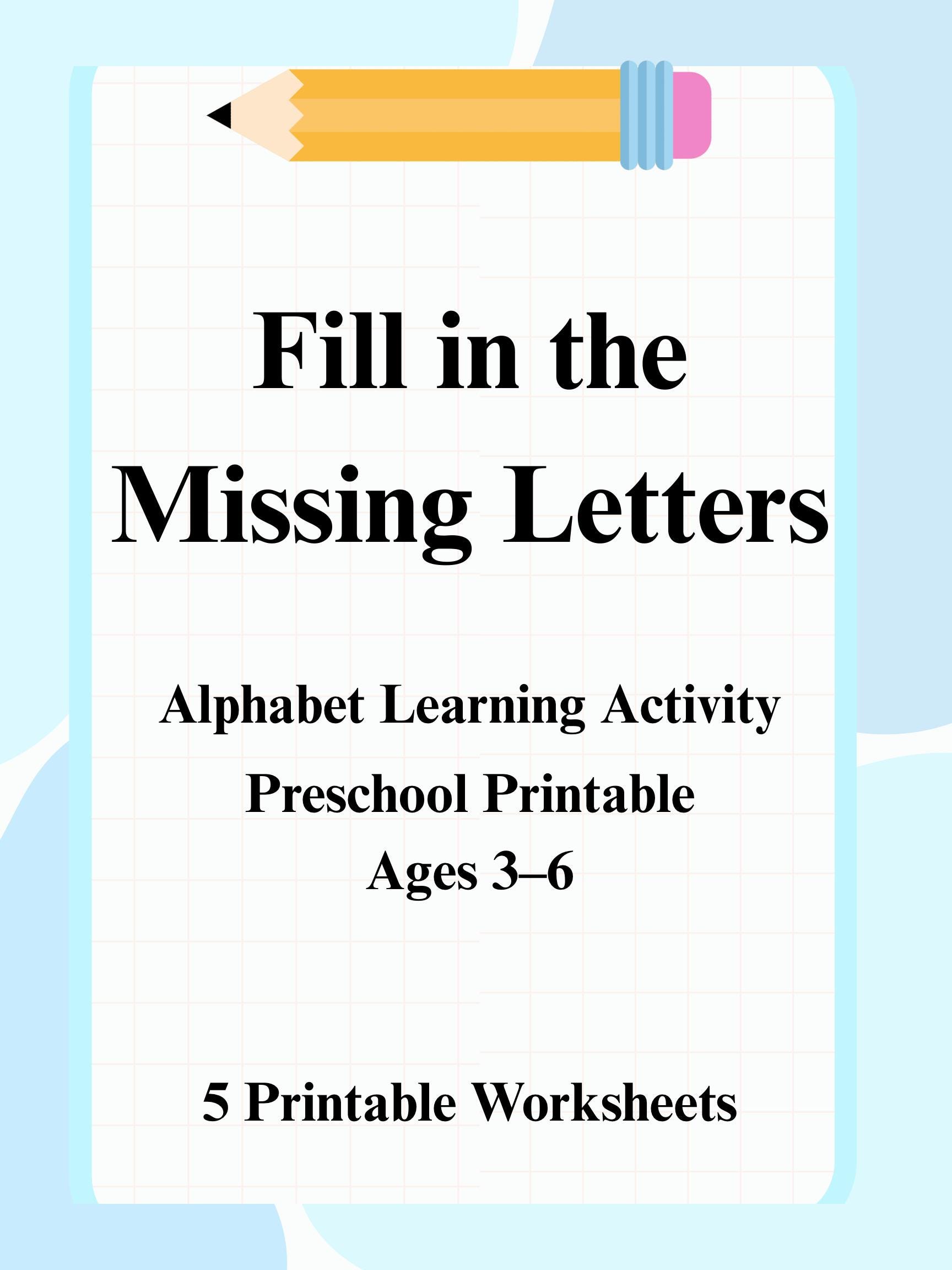 Find the missing alphabet in this activity.