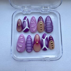 Persnagels met paars design