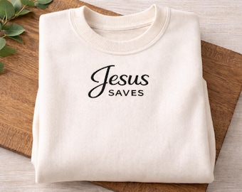 Diseño de bordado, patrón de bordado "Jesús salva", descarga instantánea