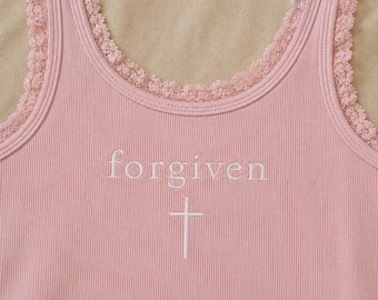 Forgiven Embroidery Design, Christian Embroidery File, 3 sizes, Instant Download