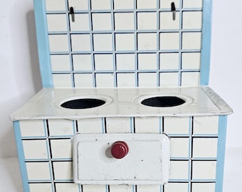 Vintage Miniature Dollhouse Replica Rope Gas Stove 1920s White