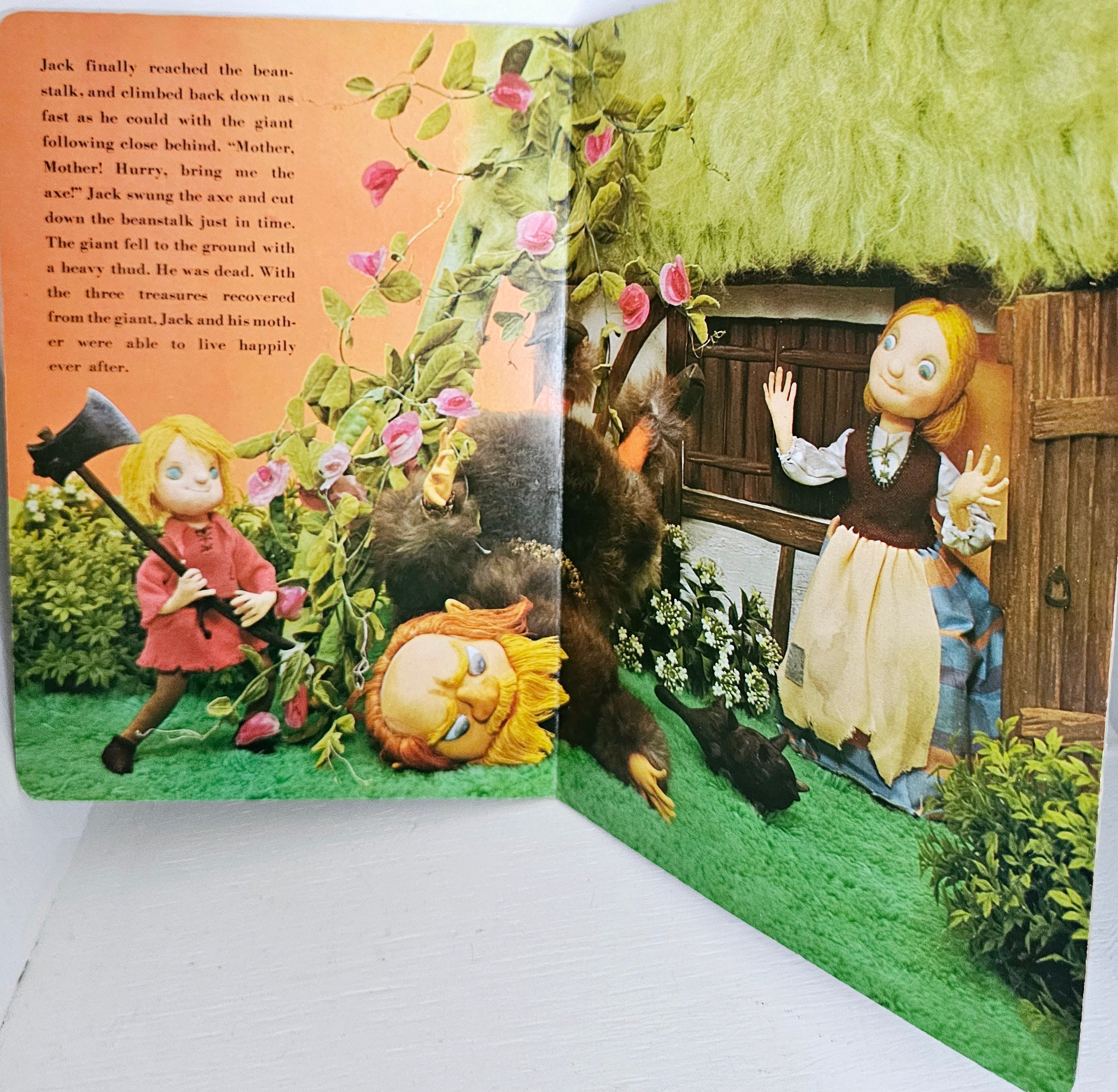 Vintage Kitsch Jack and the Beanstalk A Puppet Story Book