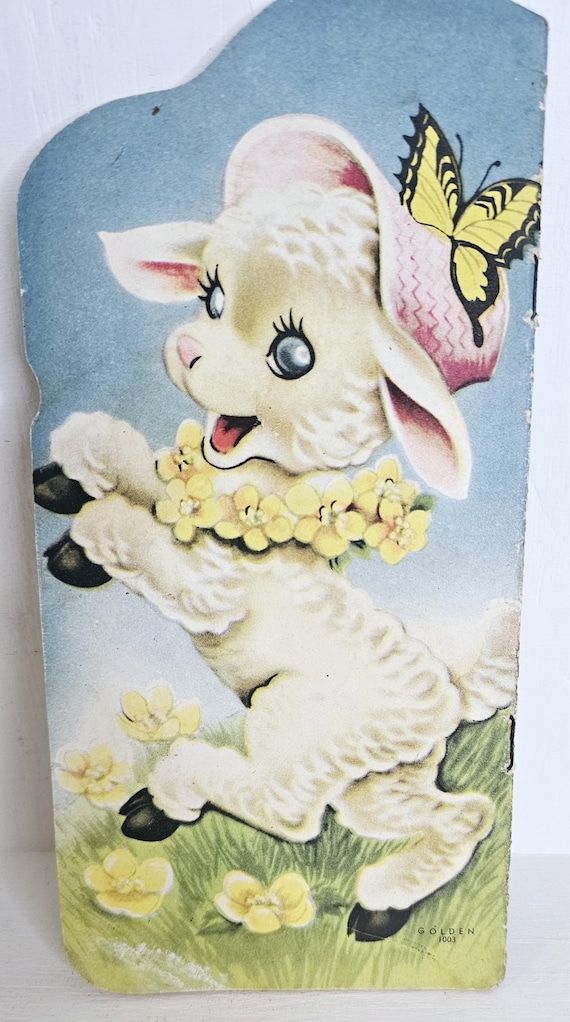 Vintage Lollie Lamb Pamphlet Style Illustrated Story Book Kitsch