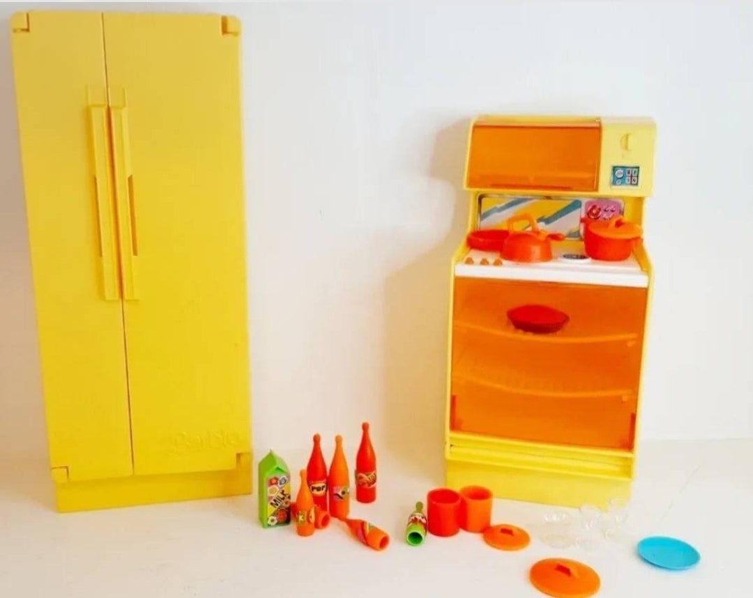 Vintage 1978 Mattel Barbie Dream House Yellow Kitchen Oven Etsy