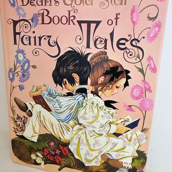 Vintage Deans Gold Star Book of Fairy Tales Hans Christian Anderson Cottage Core Janet and Anne Grahame Johnstone illustrations 1973