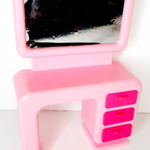 Vintage Barbie Dream House Dressing Table Arco Bubblegum Pink Furniture ...