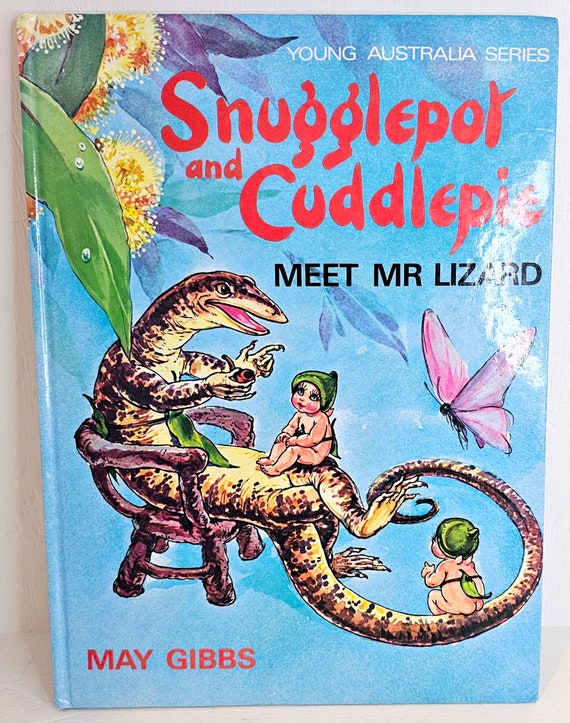 Vintage Snugglepot and Cuddlepie Meet Mr Lizard May Gibbs Gumnut Babies Hardback picture story Book young Australia series