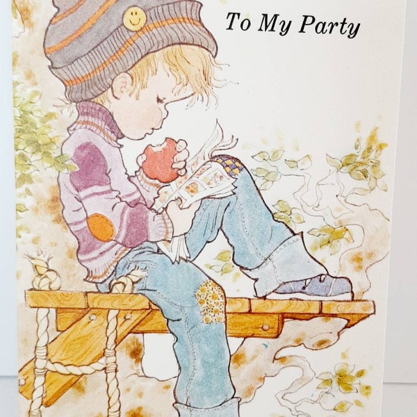 Vintage Sarah Kay Party Invitations Tarjetas Sobres Papelería Tomboy Treehouse Valentine New Old Stock ephemera original package Lot Of 6