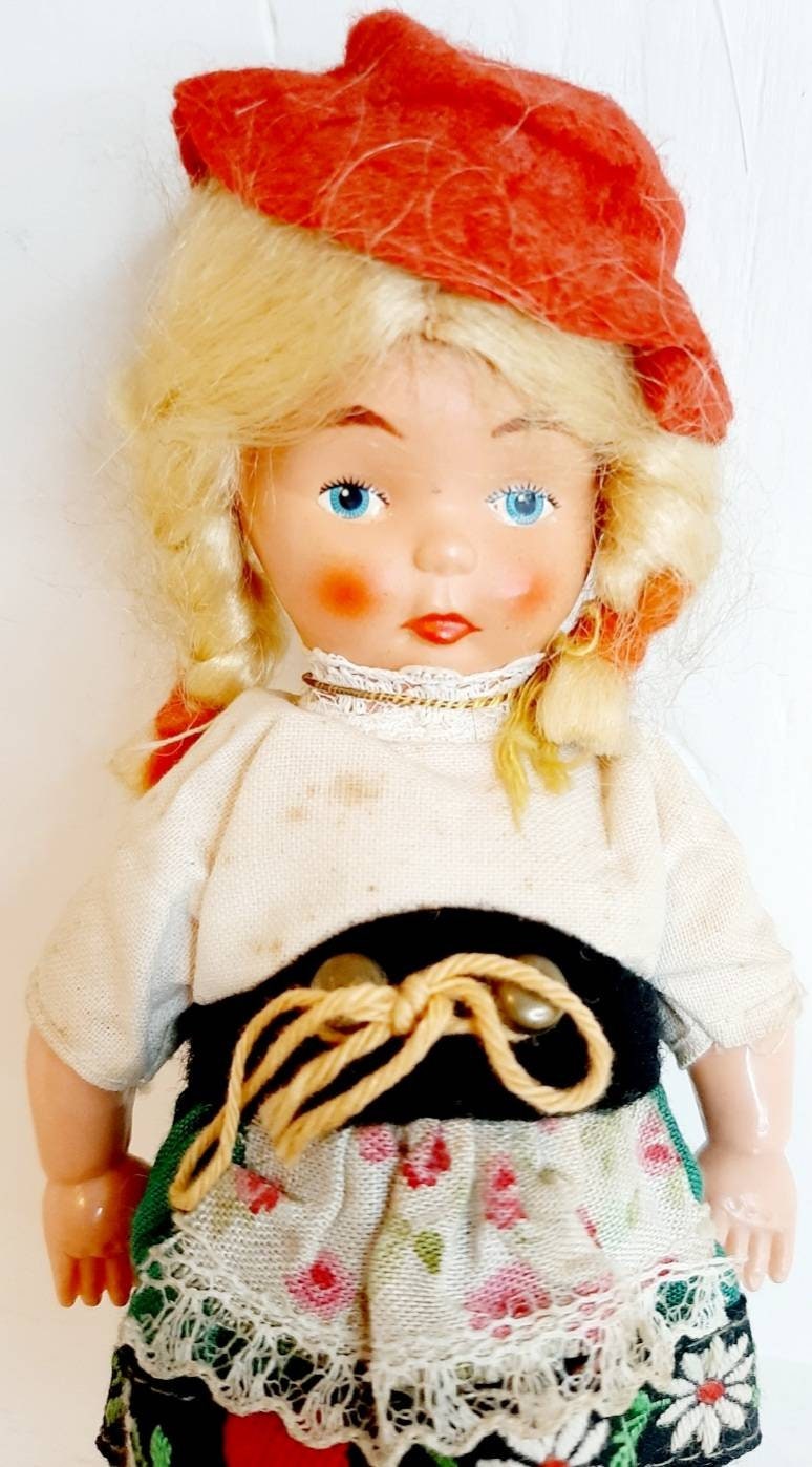 Kitsch German Vintage German Blonde Doll Miniature Dollhouse Tourist Kitsch Souvenir ...