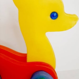 Articulated Deer screw together construction toy Baby Toddler Early plastics Toy kitsch Nursery Decor Vintage