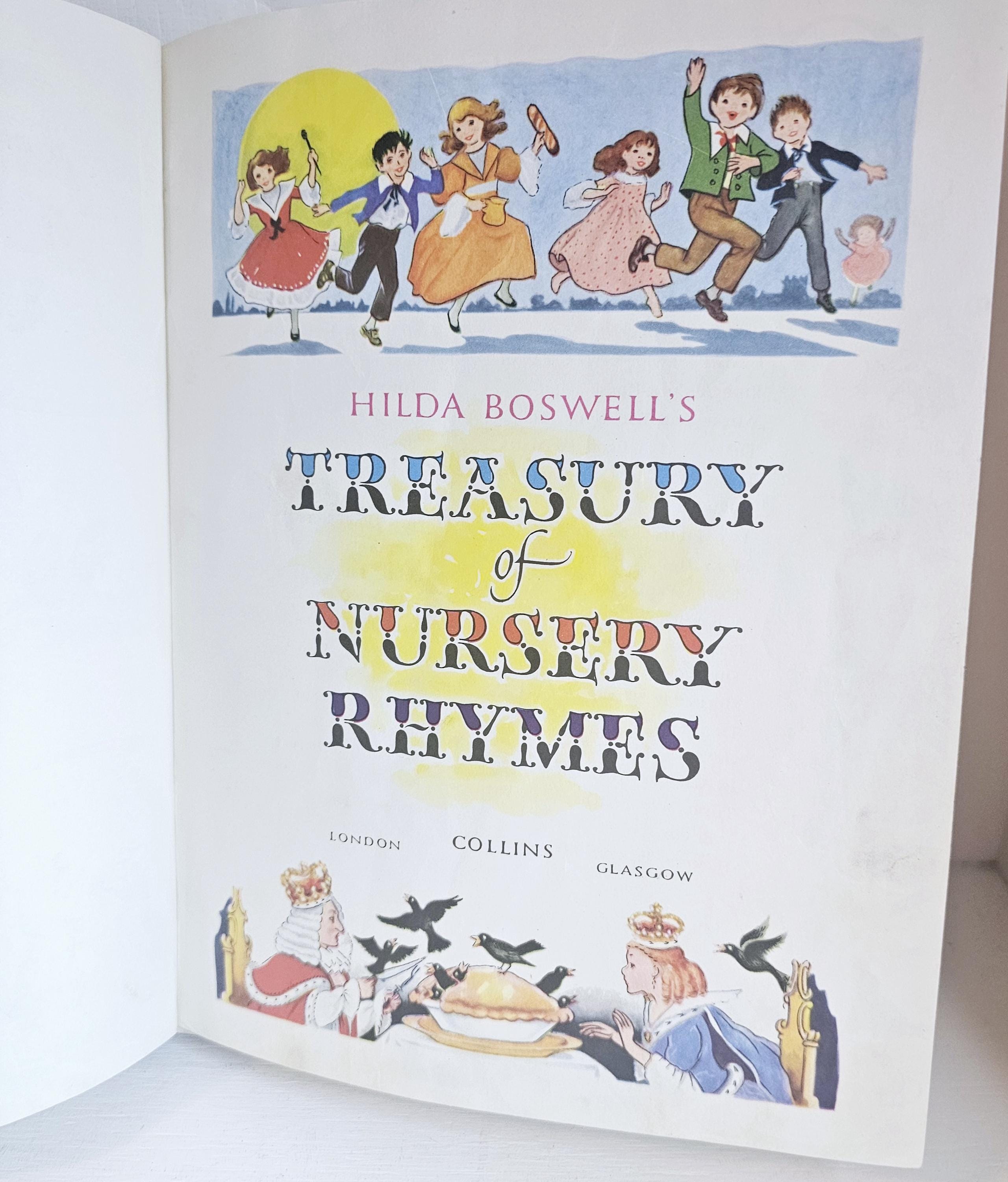 Vintage Hilda Boswell Treasury of Nursery Rhymes Hardcover Colour