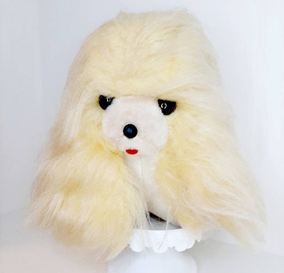Vintage Kitsch Jestia Plush Pastel Yellow Terrier Small Soft Toy