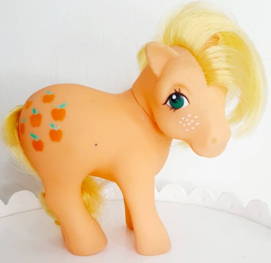 Vintage G1 1980s Applejack My Little Pony Orange Pony Original