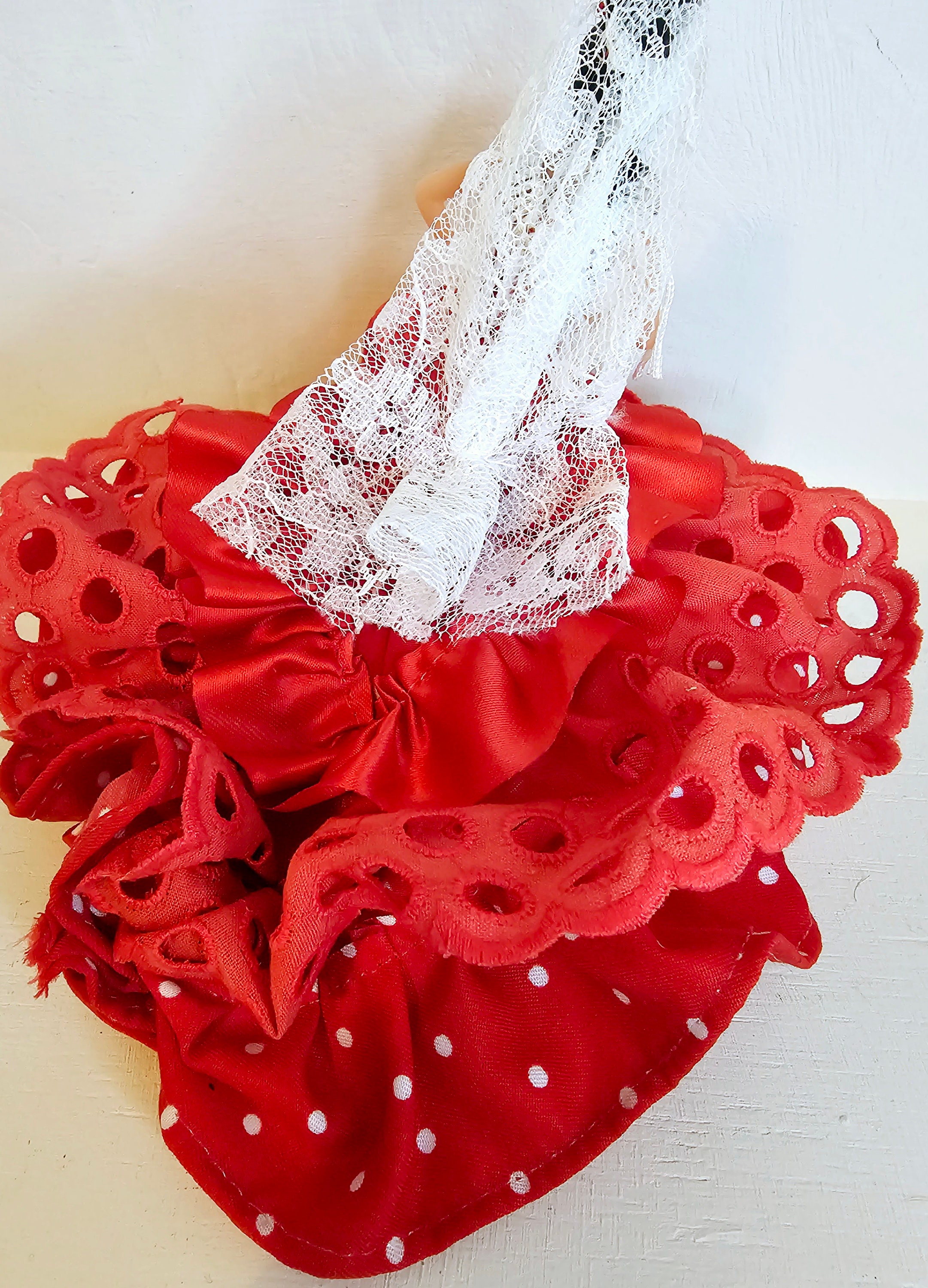 Vintage Spanish Flamenco Dancer Red Dress Souvenir Tourist