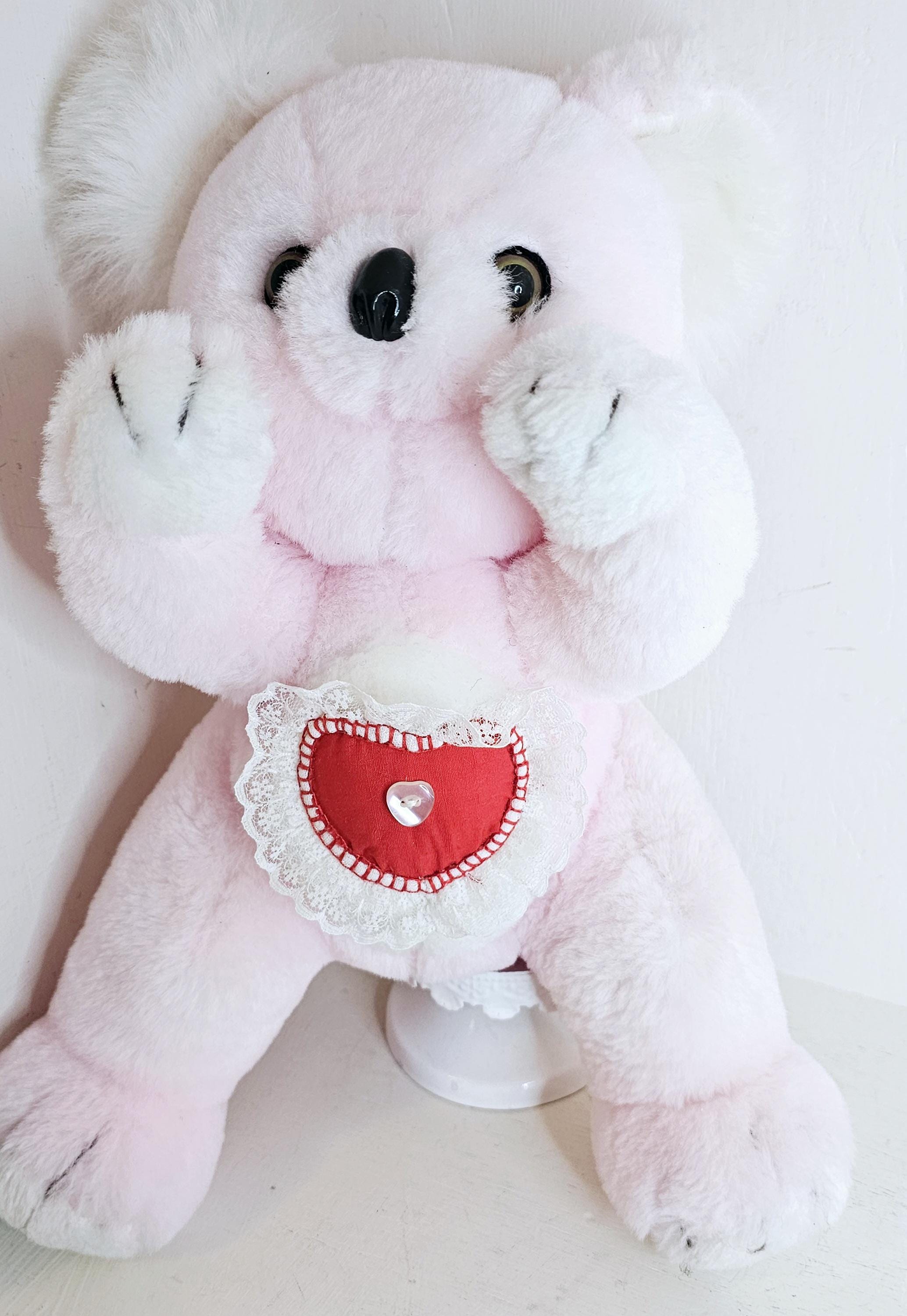 Vintage Kitsch 1980s Plush Pastel Pink Koala Sunny Toys Carebear